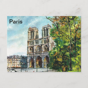 Vintagefrankriken, Notre Dame de Paris Vykort