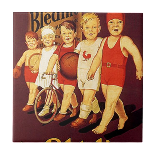 Vintagefransk, Labledine Kakelplatta (Framsidan)