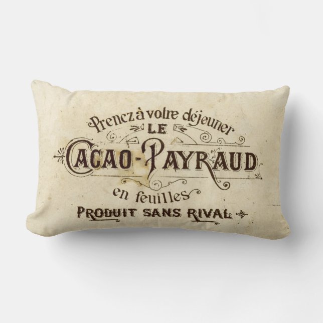 Vintagefranskchoklad Lumbarkudde (Framsida)