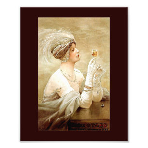 VintagefranskCognac magnet Fototryck