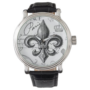 Vintagefranskfleur de lis klocka