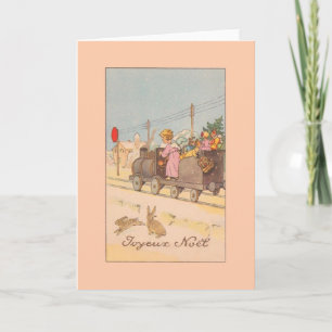 VintagefranskJoyeux Noël julkort Helgkort