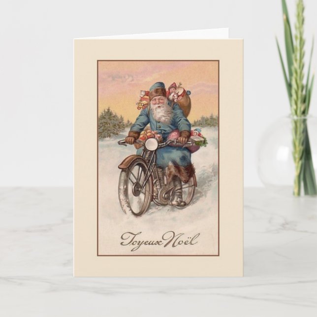VintagefranskJoyeux Noël julkort Helgkort (Framsida)