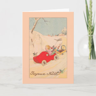 VintagefranskJoyeux Noël julkort Helgkort