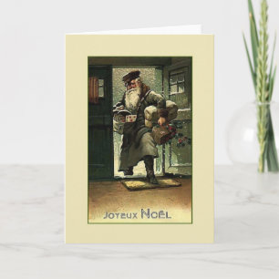 VintagefranskJoyeux Noël julkort Helgkort