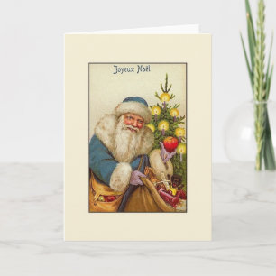 VintagefranskJoyeux Noël julkort Helgkort