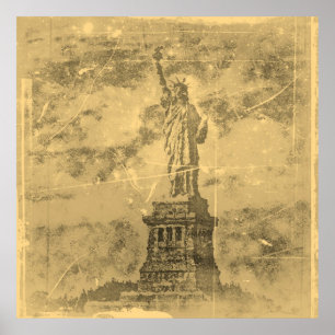 Vintagefrihetsgudinnan, New York affisch