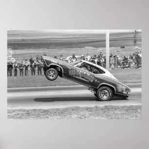 Vintagefriktion - Moonshot Chevelle Wheelstander Poster