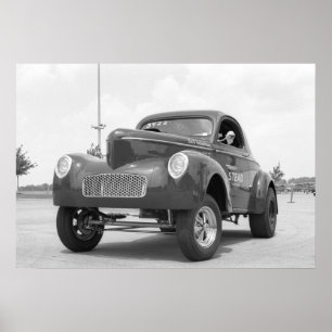 Vintagefriktion - Willys Gasser Poster
