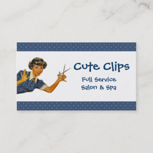 Vintagefrisör eller salongvisitkort visitkort