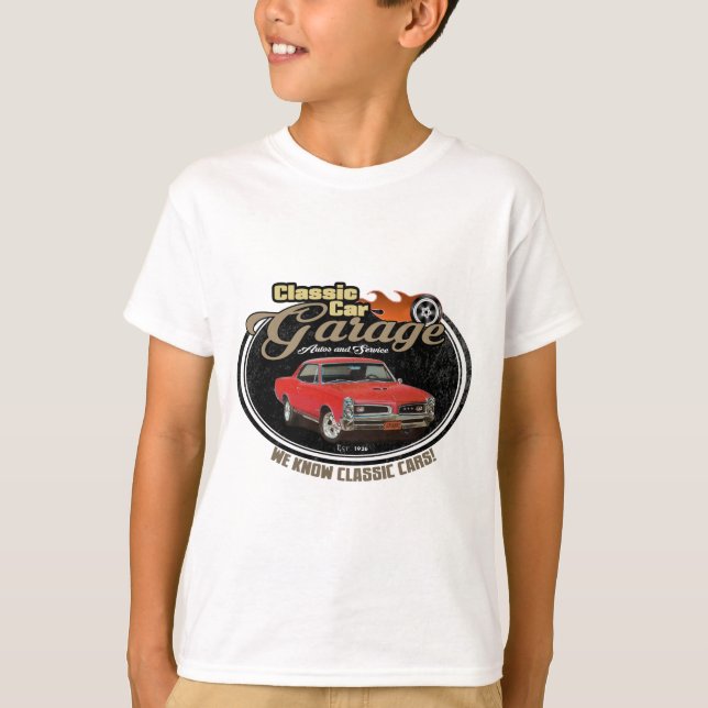 Vintagegarage med GTO T-shirt (Framsida)
