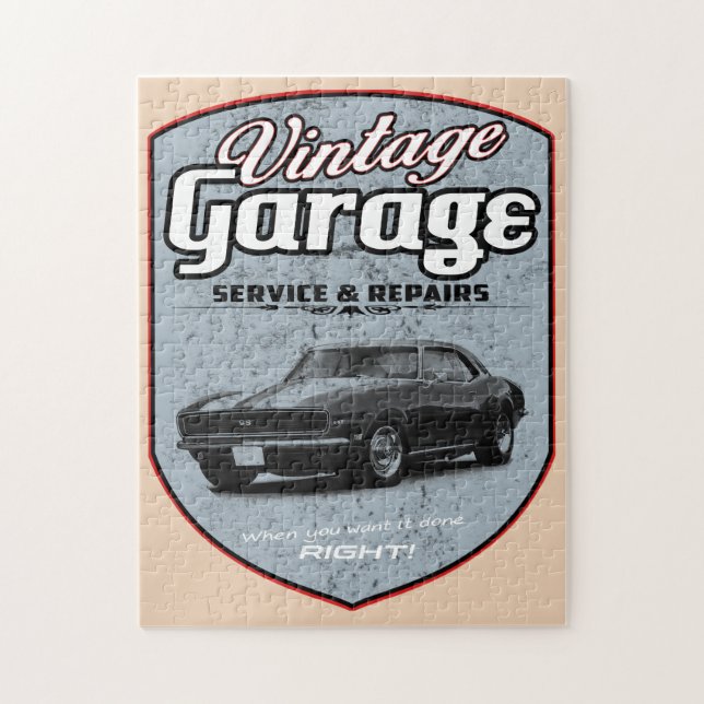 Vintagegarage Retro Camaro Pussel (Vertikal)
