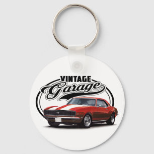 Vintagegarage röda Camaro Nyckelring