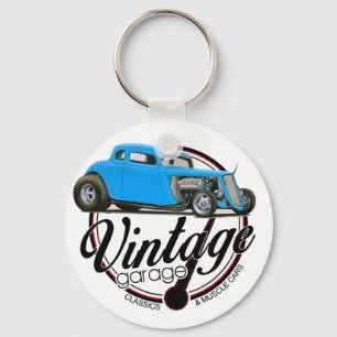 Vintagegaragehot rod nyckelring