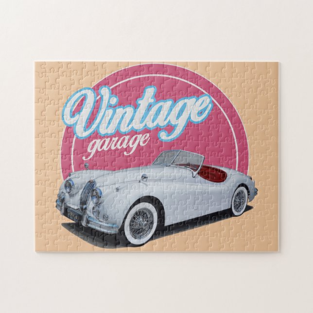 Vintagegaragejaguar Pussel (Horisontell)