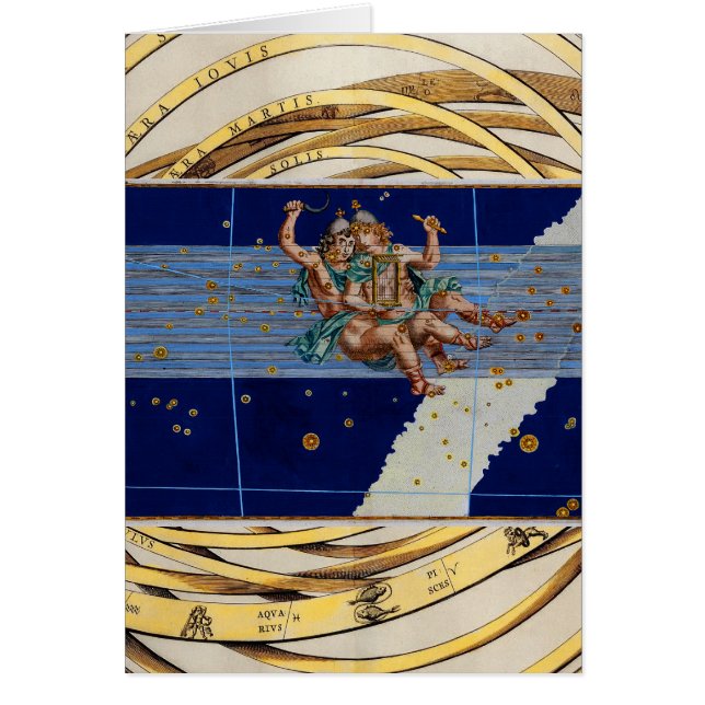 VintageGeministjärnan kartlägger Hälsningskort (Framsidan)