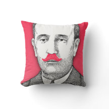 Vintagegentleman med rolig rosa mustasch