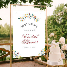 Vintagegeometri invecklad klassisk motiv bröllop poster