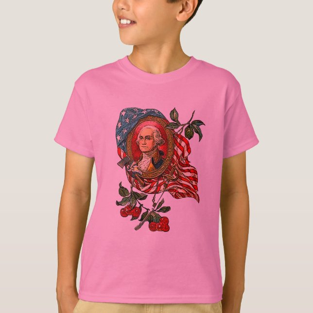 VintageGeorge Washington konst på Tshirts (Framsida)