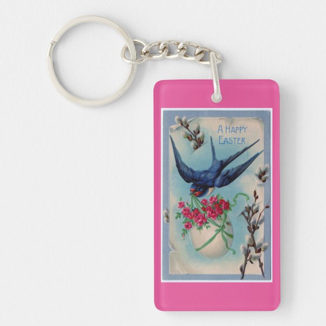 Vintageglad påsk nyckelring (Framsidan)