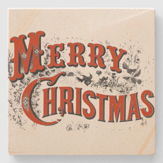 Vintagegod jul underlägg sten (Framsidan)