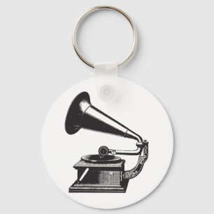 Vintagegrammofon Nyckelring