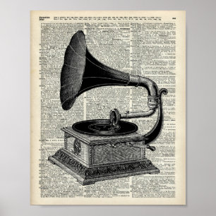 Vintagegrammofon Poster