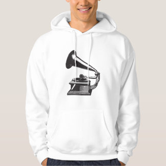 Vintagegrammofon Sweatshirt Med Luva