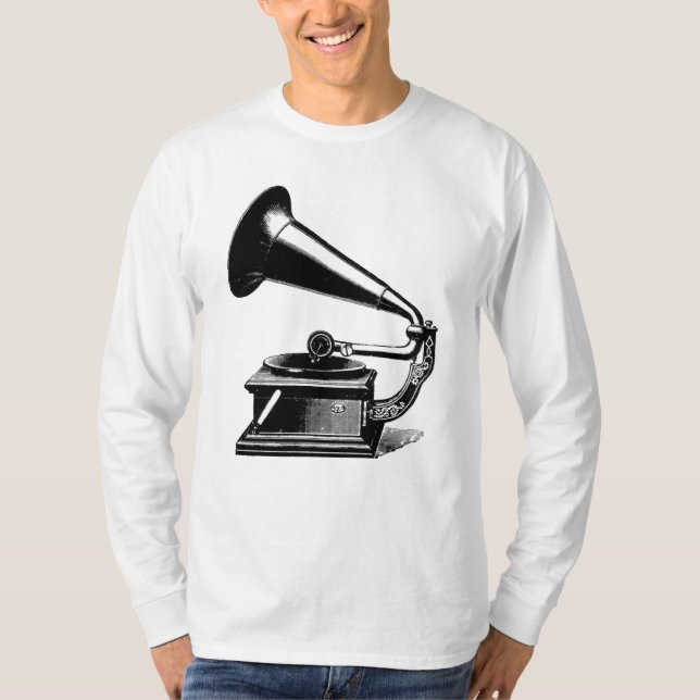VintagegrammofonT-tröja Tee (Framsida)