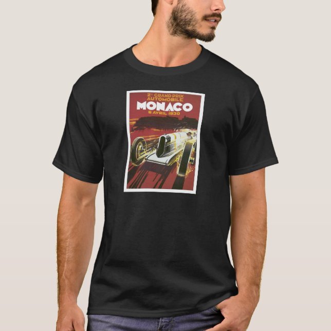 Vintagegrand prix Monaco T-shirt (Framsida)