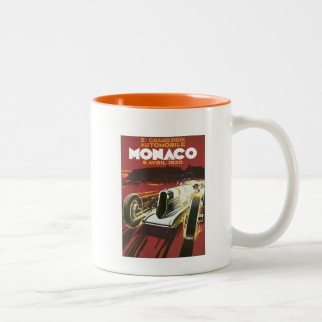 Vintagegrand prix Monaco Två-Tonad Mugg (Höger)