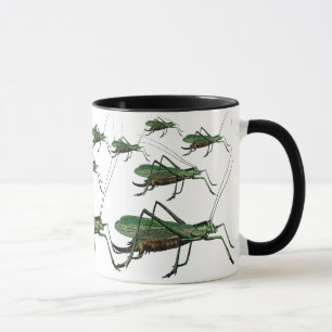 Vintagegräshoppor, Katydids, Bush syrsor Mugg