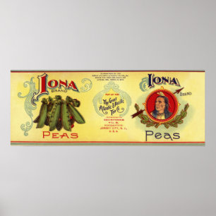 Vintagegrönsaken kan märka konst, Iona brännmärker Poster