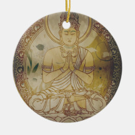 VintageGrunge Buddha Julgransprydnad Keramik
