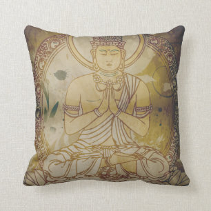 VintageGrunge Buddha Kudde