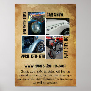 Vintagegrunge-stil event poster