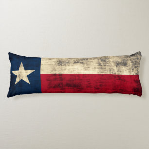 VintageGrungeflagga av Texas Kroppskudde