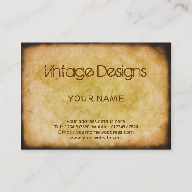 VintageGrungevisitkort Visitkort (Framsida)