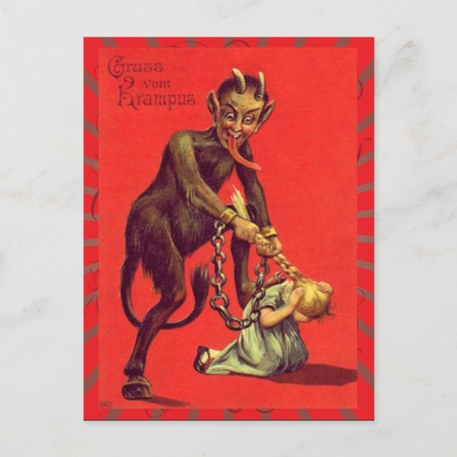 VintageGruss Vom Krampus vykort (Framsida)