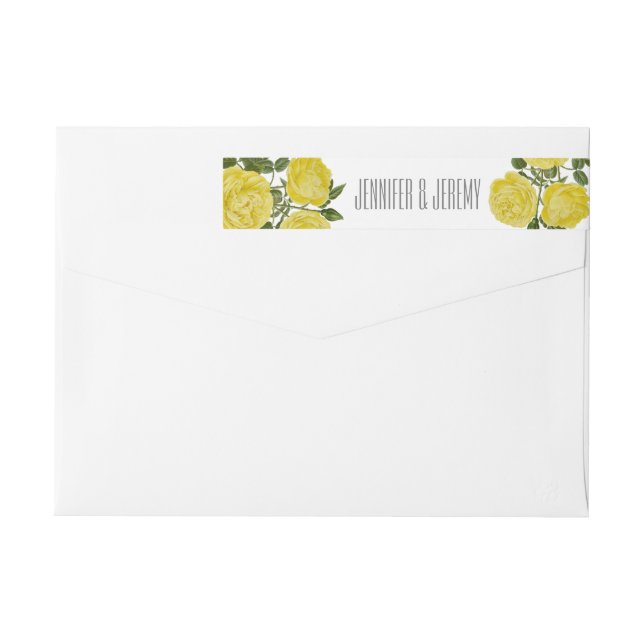 Vintagegul ros etikettband (Baksidan)