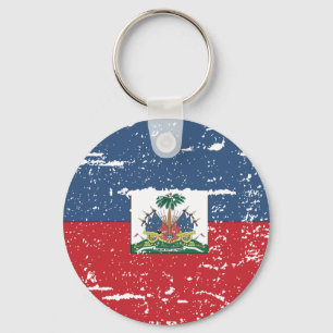 VintageHaiti flagga Nyckelring