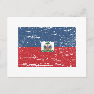 VintageHaiti flagga Vykort