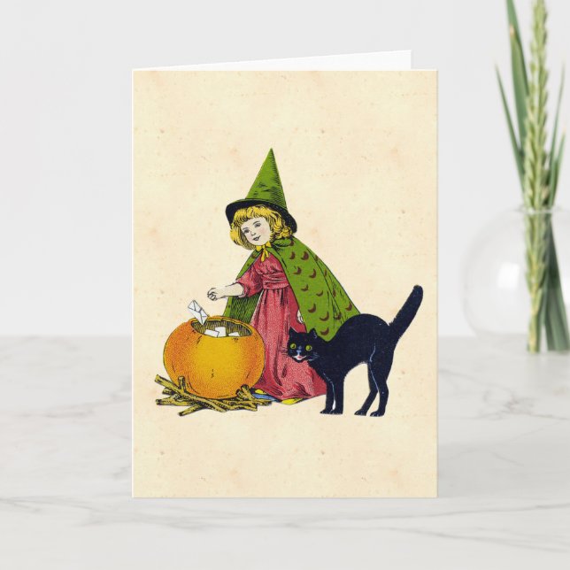 VintageHalloween barn Kort (Framsida)