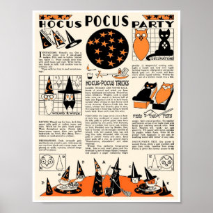 VINTAGEHALLOWEEN FEST PROJEKTERAR COLLAGE POSTER