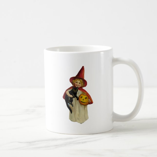 VintageHalloween flicka Kaffemugg (Höger)