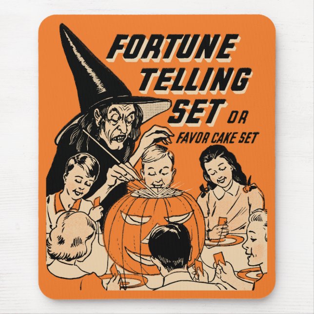VintageHalloween förmögenhet träffande fastställda Musmatta (Framsidan)