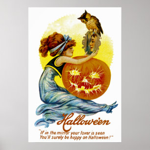 VintageHalloween glamour Poster