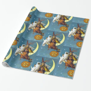 VintageHalloween häxa Presentpapper