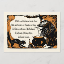 VintageHalloween inbjudan - andar & spökbilder