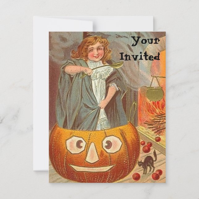 VintageHalloween inbjudningar (Framsida)